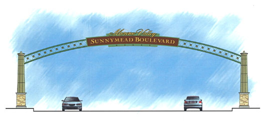 Planned gateway arch Sunnymead Boulevard