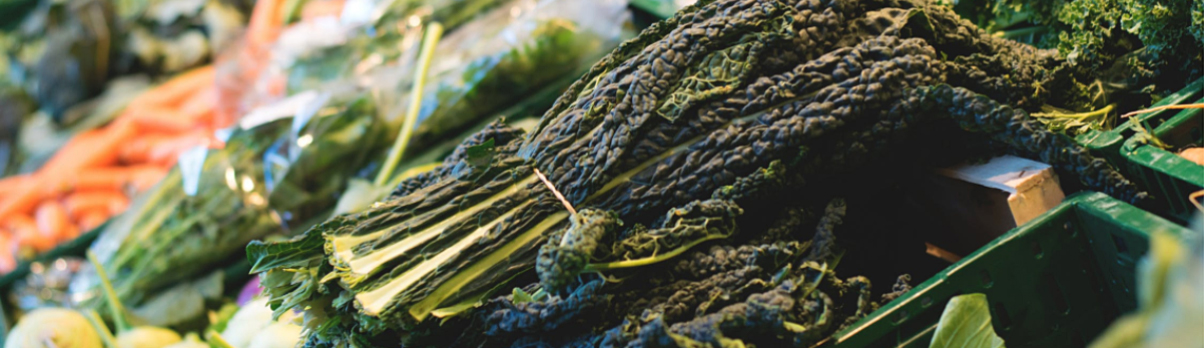 Fresh veggies at the market.