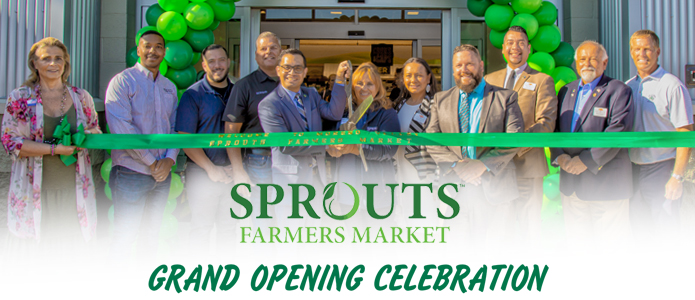 Sprouts Grand Opening ribbon-cutting photo.