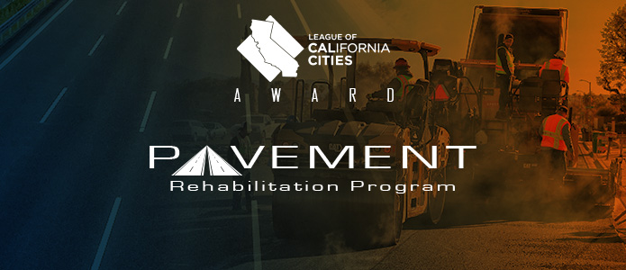 Pavement project award banner.