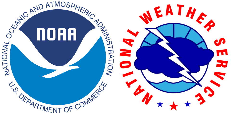 National Weather Service and Naotional Ocianic and Atmospheric Administration logos.