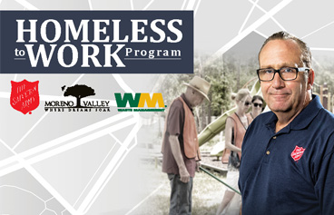 Homeless to Work logo and images.